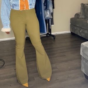 NWT Olive Flare Leg Jeans